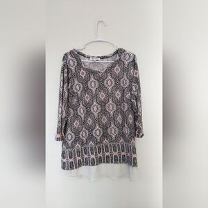 Rose & Olive Tunic 1X Pink, White, Black